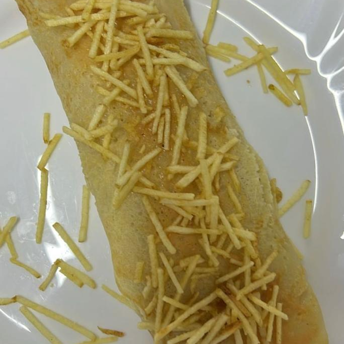 Panqueca de Strogonoff + Suco + Sobremesa do Dia